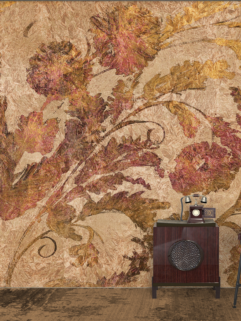 Fresco in gold and copper